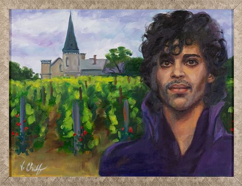 VICKI CHELF, Purple Rain Wines. Oil on Canvas