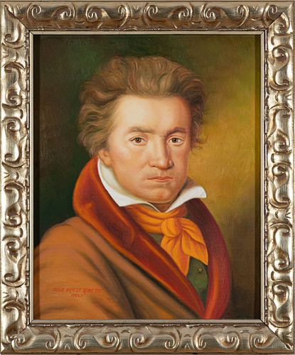 OZZIE ROMERO, Beethoven, oil on canvas