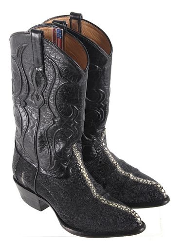 Los Altos Striped Stingray Leather Western Boots