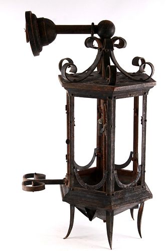 C. 1879 Electric Street Lighting Mounted  Lamp