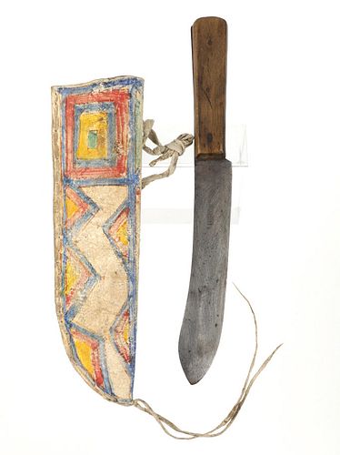 Spotted Weasel Sioux Parfleche Knife 19th Century