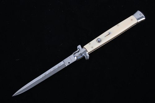 Stone Fox Italian Stiletto Switchblade Ivory Knife
