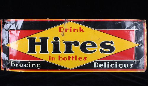 "Drink Hires In Bottles Bracing Delicious" Sign