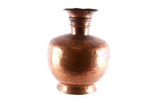 Large Dovetail Brass Footed Spittoon c. 1890-1910