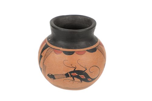 Hopi Polychrome Red Slip Pottery Jar, R Galvan