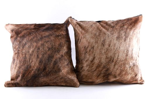 Cowhide Light Brindle Double Sided Premium Pillows