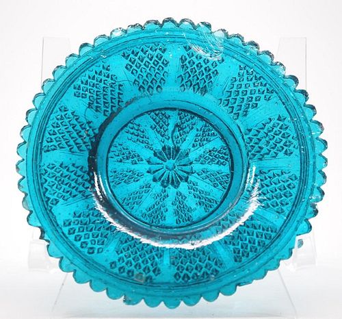 Lacy glass cup plate