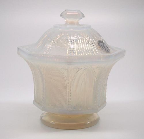 Pressed Gothic Arch covered sugar bowl