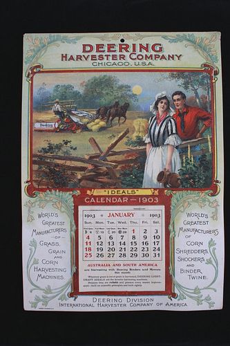 1903 Deering Harvester Company Wall Calendar