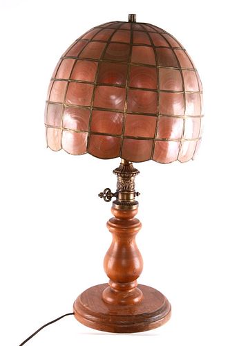 Half-Globe Shelley Mosaic Seashell Table Lamp