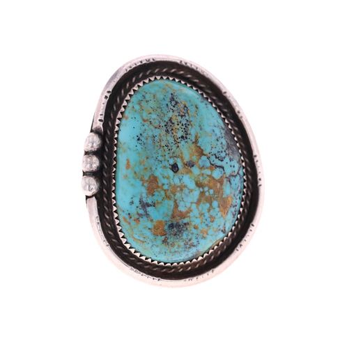 Vintage Pawn Navajo Large Ring Royston Turquoise