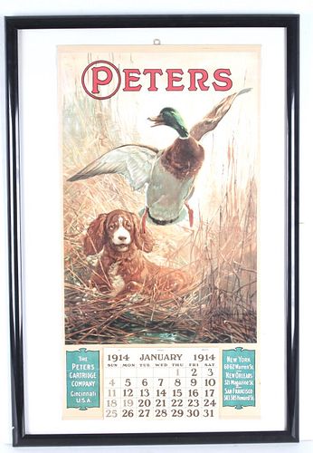 The Peters Cartridge Company Calendar Circa 1914