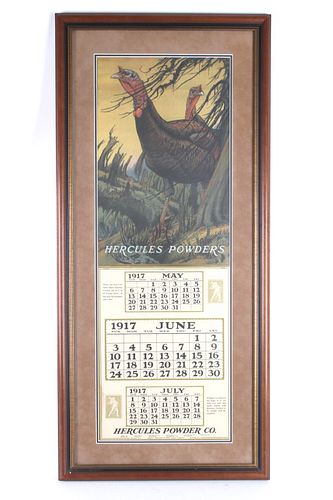 1917 Hercules Powder Company Turkey Calendar