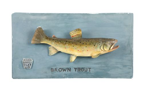 WPA Museum Extension Project Brown Trout Ceramic