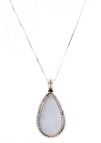 Navajo A. Yazzie Sterling Moonstone Necklace