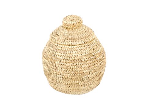 Original Inupiaq Woven Basket By Beulah Ballot