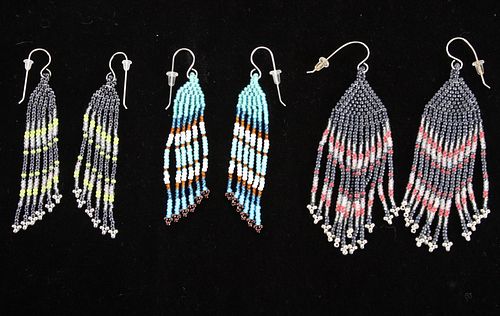 Southern Plains Native American Beaded Earrings