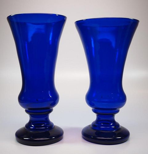 Free-blown vases, two