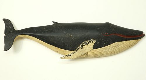 Clark Voorhees Jr. Carved and Painted Humpback Whale