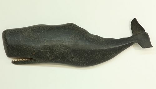Clark Voorhees Jr. Carved and Painted Sperm Whale