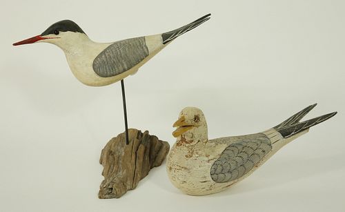 Dick Drescher Carved Gull and Tern