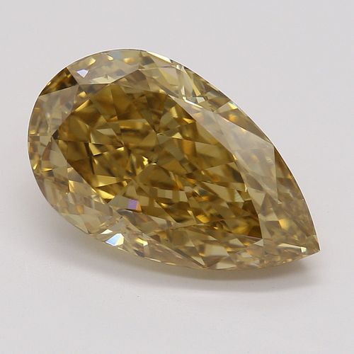 3.02 ct, Natural Fancy Brown Yellow Even Color, VVS2, Type IIa Pear cut Diamond (GIA Graded), Appraised Value: $85,400 