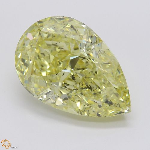 8.08 ct, Natural Fancy Yellow Even Color, SI2, Pear cut Diamond (GIA Graded), Appraised Value: $372,400 