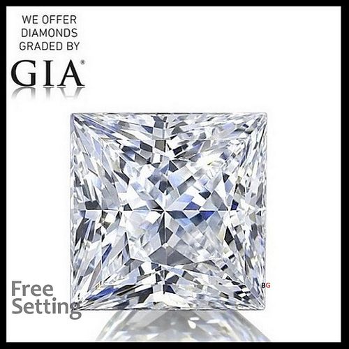 4.02 ct, F/VS2, Princess cut GIA Graded Diamond. Appraised Value: $316,500 