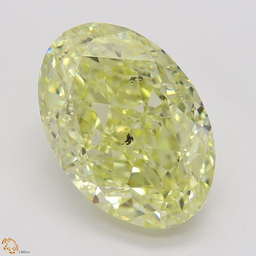 5.35 ct, Natural Fancy Yellow Even Color, SI2, Oval cut Diamond (GIA Graded), Appraised Value: $148,100 