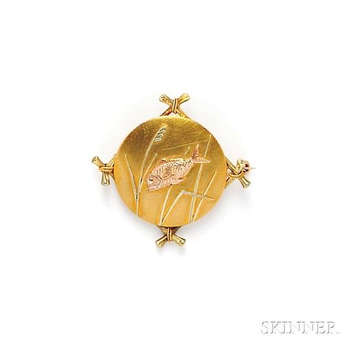 Aesthetic Movement 18kt Gold Brooch, Tiffany & Co.