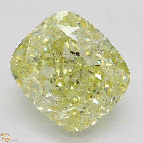 4.01 ct, Natural Fancy Intense Yellow Even Color, SI2, Cushion cut Diamond (GIA Graded), Appraised Value: $102,600 