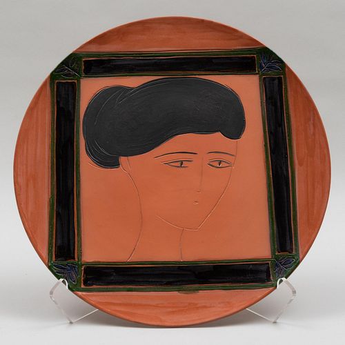AndrÃ© Brasilier (b. 1929): Head Plate