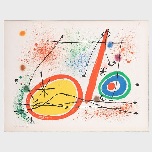 Joan MirÃ³ (1893-1983): Intermediate State of  Lithograph for the Cartones Exhibition