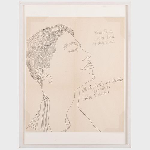 Andy Warhol (1928-1987): Studies for a Boy Book (Bodley Gallery Announcement)