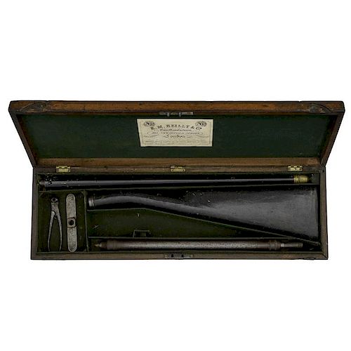 Cased Air Rifle By E.M. Reilly & Co