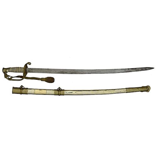 Confederate Foot Officers Sword By Dufiho New Orleans Presented To Col. Joseph Solomon