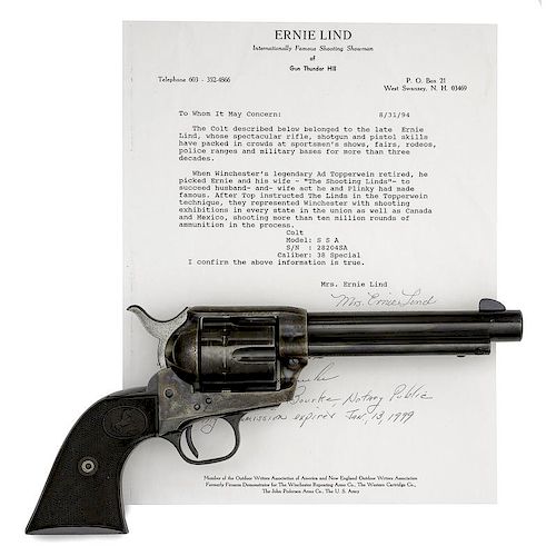 **Ernie Lind Owned Colt Single Action Army Revolver
