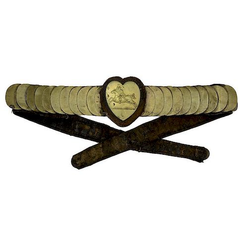 Militia Dragoon Brass Scale Breast Strap, 1810 - 1830