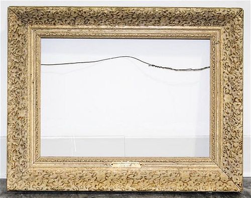 A Painted Wood Frame Height 16 3/4 x width 21 1/4 inches.
