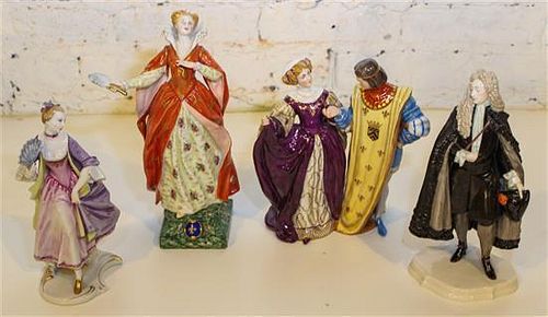 * Four Continental Figures or Figural Groups Height of tallest 11 inches.
