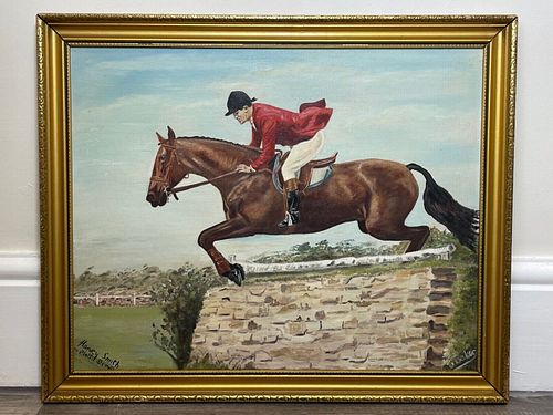 HORSE & RIDER OIL PAINTING