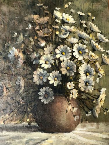 "DAISIES" OIL PAINTING