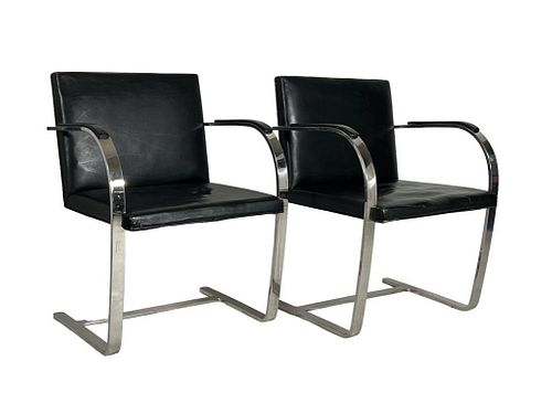 Pair Vintage Mies Van Der Rohe Brno Chairs for Knoll