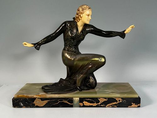 Georges Menneville Art Deco Figure of a Dancer