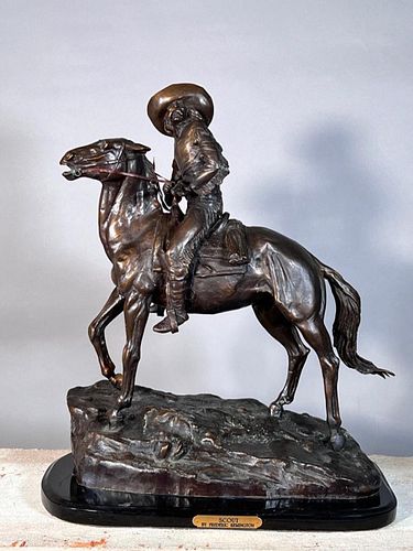 Bronze After Frederic Remington, The Scout