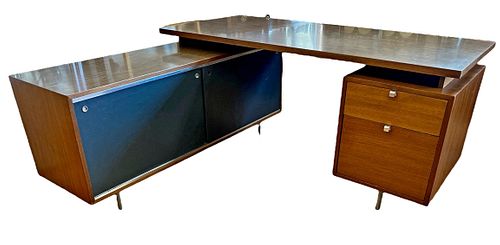 Executive L-Shaped Desk & Return by GEORGE NELSON for HERMAN MILLER, USA, 1960s