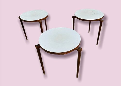 Set 3 Mid Century Stacking Side Tables 