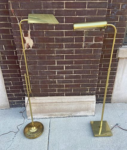 Two Mid Century After KOCH + LOWY Brass Floor Lamps