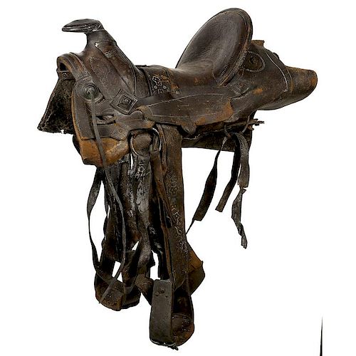 Saddle Belonging To Antelope Ernst Bauman Custer Scout And Buffalo Hunter Made By Rodgers Denver
