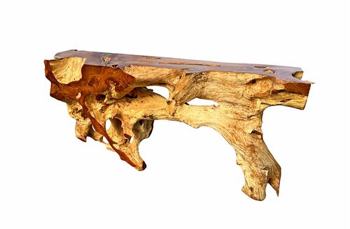 Live Edge Root Console Table